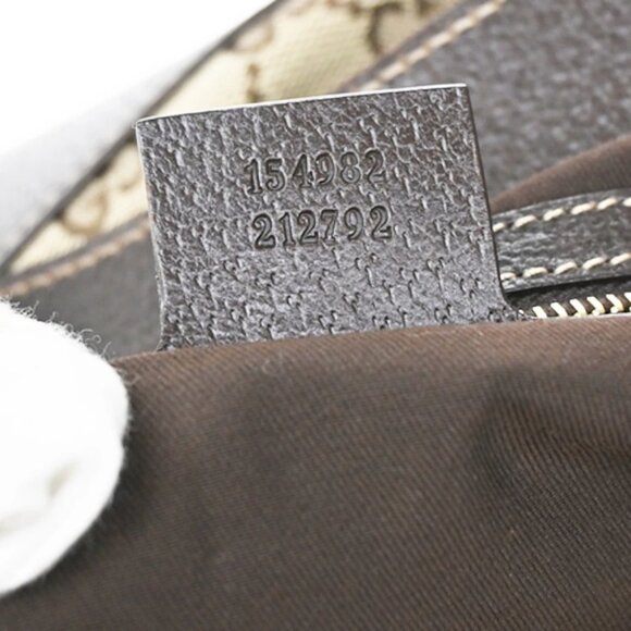 GUCCI Logo GG Pattern Shoulder Bag Canvas Leather Brown GHW Italy 76YH745 - Picture 14 of 14